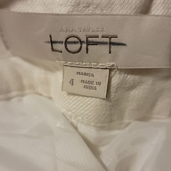 Loft linen fitted crop pant - Picture 4 of 5